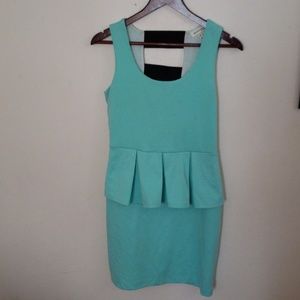 Mint Green Strappy Back Peplum